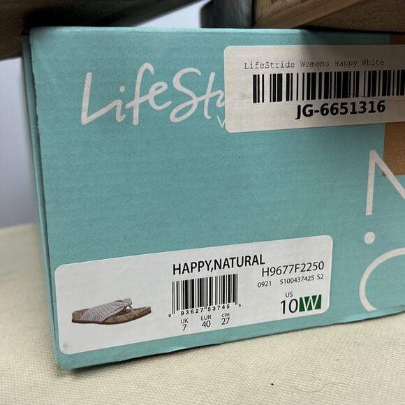 Lifestride Happy flip flop sandal new in box size 10 WIDE - Picture 2 of 6